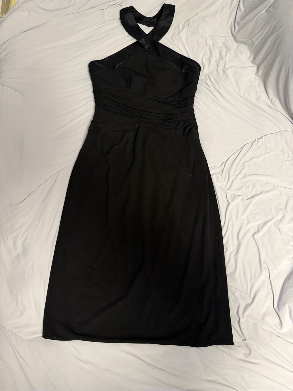 Y2K Kay Unger Black Halter Cocktail Dress